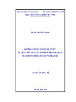 đánh giá thực trạng quản lý, sử dụng đất của các tổ chức trên địa bàn quận long biên, thành phố hà nội