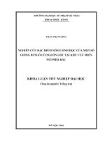 Nghiên cứu đặc điểm nông sinh học của một số giống bí ngô có nguồn gốc tại khu vực miền núi phía bắc