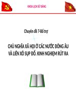 BẢI GIẢNG điện tử LỊCH sử ĐẢNG   CHỦ NGHĨA xã hội LIÊN xô và ĐÔNG âu sụp đổ   bài học KINH NGHIỆM rút RA