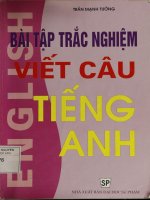 Bài tập trắc nghiệm viết câu tiếng anh 