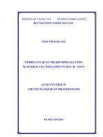 nghiên cứu quản trị hợp đồng gia công xuất khẩu của tổng công ty may 10 – ctcp 