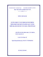 tuyển chọn và xác định mật độ trồng thích hợp cho một số giống đậu tương trên địa bàn huyện văn chấn, tỉnh yên bái 