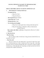 Chương trình đào tạo bậc đại học ngành Vật lý quốc tế (Đại học Khoa học tự nhiên)