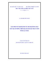 giải pháp ổn định kinh tế cho hộ đồng bào dân tộc h’mông trên địa bàn huyện than uyên tỉnh lai châu