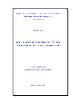 quản lý nhà nước về kinh doanh phân bón trên địa bàn huyện kim động, tỉnh hưng yên 