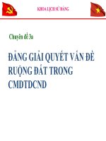 BÀI GIẢNG điện tử LỊCH sử ĐẢNG   ĐẢNG GIẢI QUYẾT vấn đề RUỘNG đất TRONG các MẠNG dân tộc dân CHỦ NHÂN dân