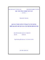 quản lý nhà nước về trật tự xây dựng trên địa bàn huyện gia lâm thành phố hà nội 