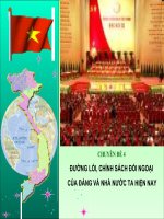 BÀI GIẢNG điện tử QUAN hệ QUỐC tế   ĐƯỜNG lối, CHÍNH SÁCH đối NGOẠI của ĐẢNG và NHÀ nước TA HIỆN NAY