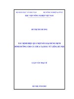 xác định hiệu quả một số loại dung dịch dinh dưỡng cho cà chua tại bắc từ liêm, hà nội 