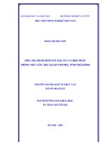 điều tra bệnh đốm nâu hại lúa và biện pháp phòng trừ năm 2015 tại quỳnh phụ, tỉnh thái bình