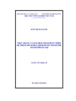 thực trạng và giải pháp nhằm hoàn thiện hệ thống hồ sơ địa chính huyện thanh trì, thành phố hà nội 