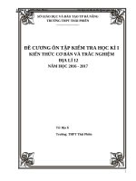 Đề Cương Ôn Tập Kiểm Tra Học Kì I Kiến Thức Cơ Bản Và Trắc Nghiệm Địa Lí 12