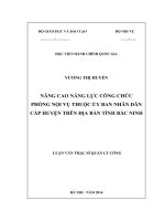 Nâng cao năng lực công chức phòng nội vụ thuộc ủy ban nhân dân cấp huyện trên địa bàn tỉnh Bắc Ninh