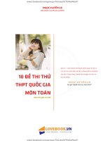 10 đề thi thử chọn lọc THPT quốc gia Toán kèm lời giải chi tiết, NGỌC HUYỀN LB