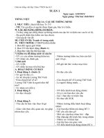 Giáo án tiếng việt lớp 3 theo VNEN học kì 1