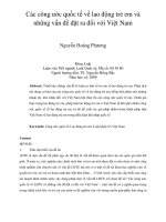 Các công ước quốc tế về lao động trẻ em và những vấn đề đặt ra đối với Việt Nam