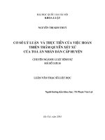 Cơ sở lý luận và thực tiễn của việc hoàn thiện thẩm quyền xét xử của Tòa án nhân dân cấp huyện