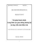 Xử phạt hành chính trong lĩnh vực giao thông đường bộ từ thực tiễn tỉnh Đăk Lăk