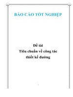 Báo cáo tiêu chuẩn về công tác thiết kế đường