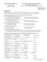 Đề thi và đáp án môn tiếng nga khối D năm 2011