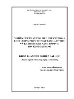 Nghiên cứu phản ứng điều chế chitosan khối lượng phân tử thấp bằng axit HCl và khảo sát khả năng hấp phụ ion kim loại nặng 