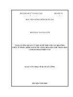 Tăng cường quản lý nhà nước đối với cán bộ, công chức ở tỉnh UĐômXay nước cộng hòa dân chủ nhân dân Lào giai đoạn hiện nay
