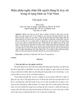 Biện pháp ngăn chặn bắt người đang bị truy nã trong tố tụng hình sự Việt Nam