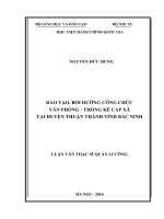 Đào tạo, bồi dưỡng công chức văn phòng – thống kê cấp xã tại huyện Thuận Thành tỉnh Bắc Ninh