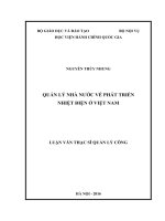 Quản lý nhà nước về phát triển nhiệt điện ở Việt Nam