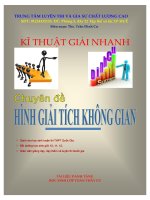 KỸ THUẬT GIẢI NHANH HÌNH học GIẢI TÍCH KHÔNG GIAN, TRẦN ĐÌNH cư