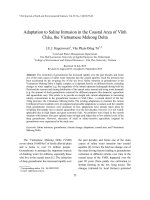 Adaptation to Saline Intrusion in the Coastal Area of Vĩnh Châu, the Vietnamese Mekong Delta