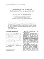 Đánh giá năng lực giám đốc điều hành doanh nghiệp nhỏ Việt Nam qua mô hình ASK