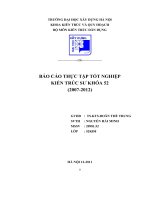 Báo cáo Thực tập tại tổng công ty tư vấn xây dựng Việt Nam  Bộ Xây dựng 243A Đê La Thành  Hà Nội