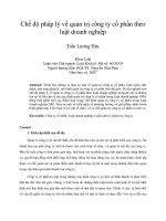 Chế độ pháp lý về quản trị công ty cổ phần theo luật doanh nghiệp