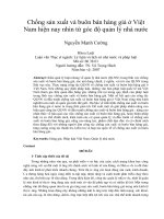 Chống sản xuất và buôn bán hàng giả ở Việt Nam hiện nay nhìn từ góc độ quản lý nhà nước