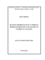 xây dựng báo cáo bộ phận phục vụ kiểm soát và đánh giá hiệu quả hoạt động tại công ty tnhh thương mại nam cường 