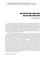 BẢN SẮC MỸ THUẬT THĂNG LONG QUA CÁC NGÔI CHÙA HÀ NỘI