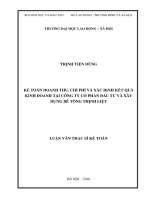 kế toán doanh thu, chi phí và xác định kết quả kinh doanh tại công ty cổ phần đầu tư và xây dựng bê tông thịnh liệt 