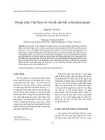 Doanh nhân Việt Nam với vấn đề nắm bắt cơ hội kinh doanh