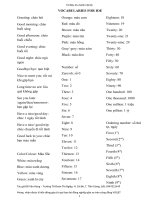 Từ vựng tổng hợp cho học sinh ôn thi IOE khối 3, 4 và 5