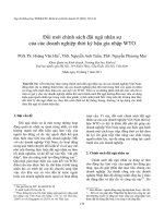 Đổi mới chính sách đãi ngộ nhân sự của các doanh nghiệp thời kỳ hậu gia nhập WTO