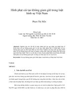 Hình phạt cải tạo không giam giữ trong luật hình sự Việt Nam