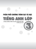 Phân phối chương trình tiếng anh 3 (chương trình mới)