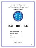 cơ khí và máy trong công nghệ hóa học MỎ ĐỊA CHẤT