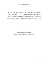 NÂNG CAO THÓI QUEN RỬA TAY BẰNG XÀ PHÒNG