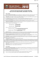 Niên giám thống kê 2013   một số chỉ tiêu thống kê nông, lâm nghiệp và thủy sản 