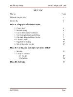 Phân tích và triển khai một số giải pháp clustering đang được áp dụng cho các hệ thống mạng máy tính lớn