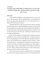 Ứng dụng công nghệ thông tin trong quản lí và dạy học ở trường PTDTBT THCS  Trà Don, tỉnh Quảng Nam