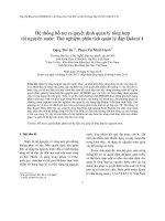 Hệ thống hỗ trợ ra quyết định quản lý tổng hợp tài nguyên nước Thử nghiệm phân tích quản lý đập Đakmi 4