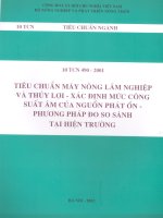 Tiêu chuẩn máy nông lâm nghiệp và thủy lợi   xác định mức công suất âm của nguồn phát ồn   phương pháp đo so sánh tại hiện trường 